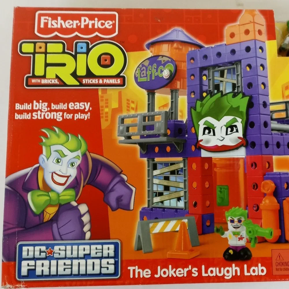 Joker's Laugh Lab Fisher Price Trio Batman DC Super Friends Building Set